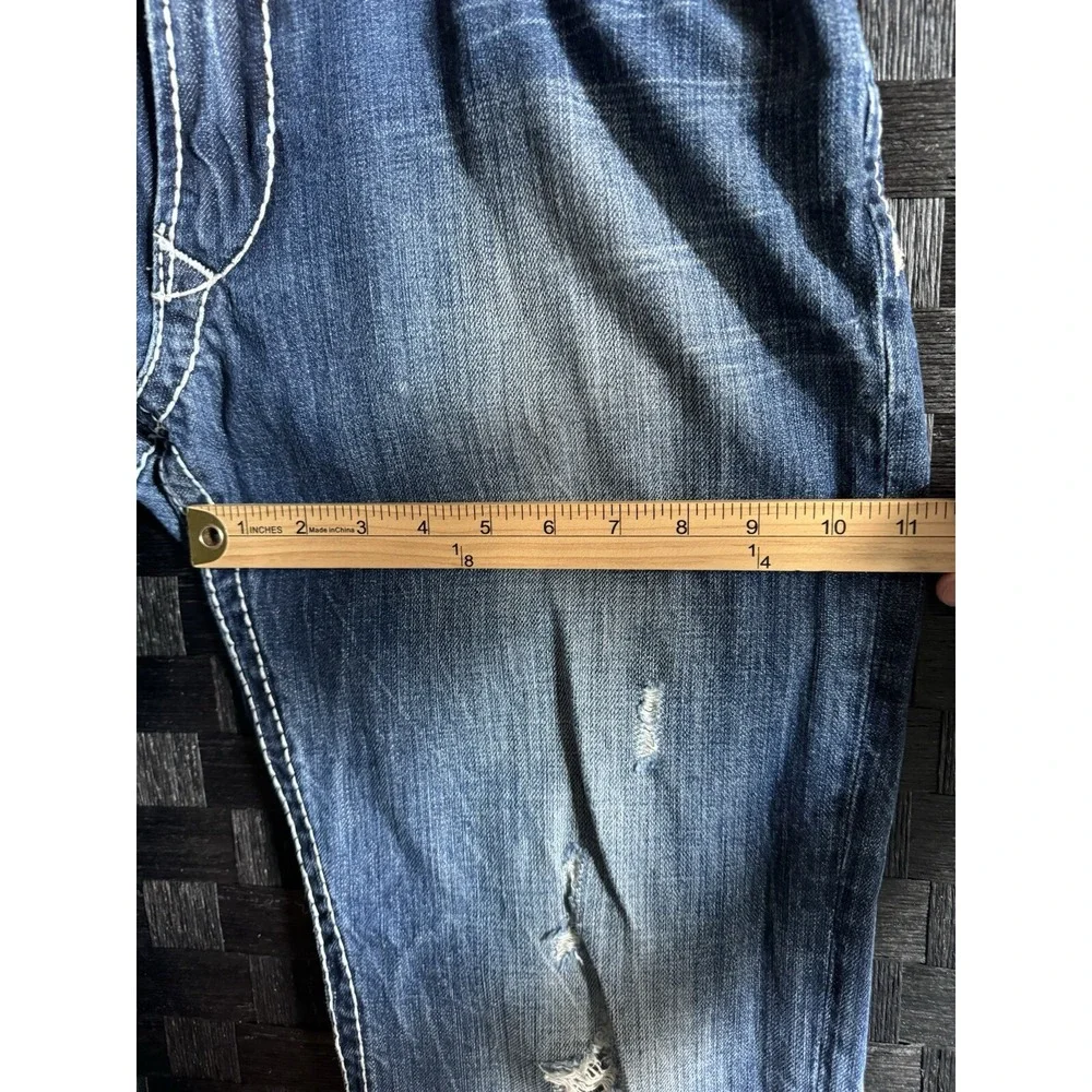 Express Mens 34x31 Jeans Classic Low Rise Boot Cut Kingston Denim *see Note*